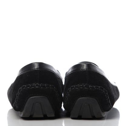Gucci Suede Womens Horsebit Driver Loafers 38 Black 6 of 10