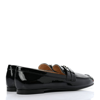 Chanel Patent CC Mocassin Loafers 39.5 Black 4 of 8