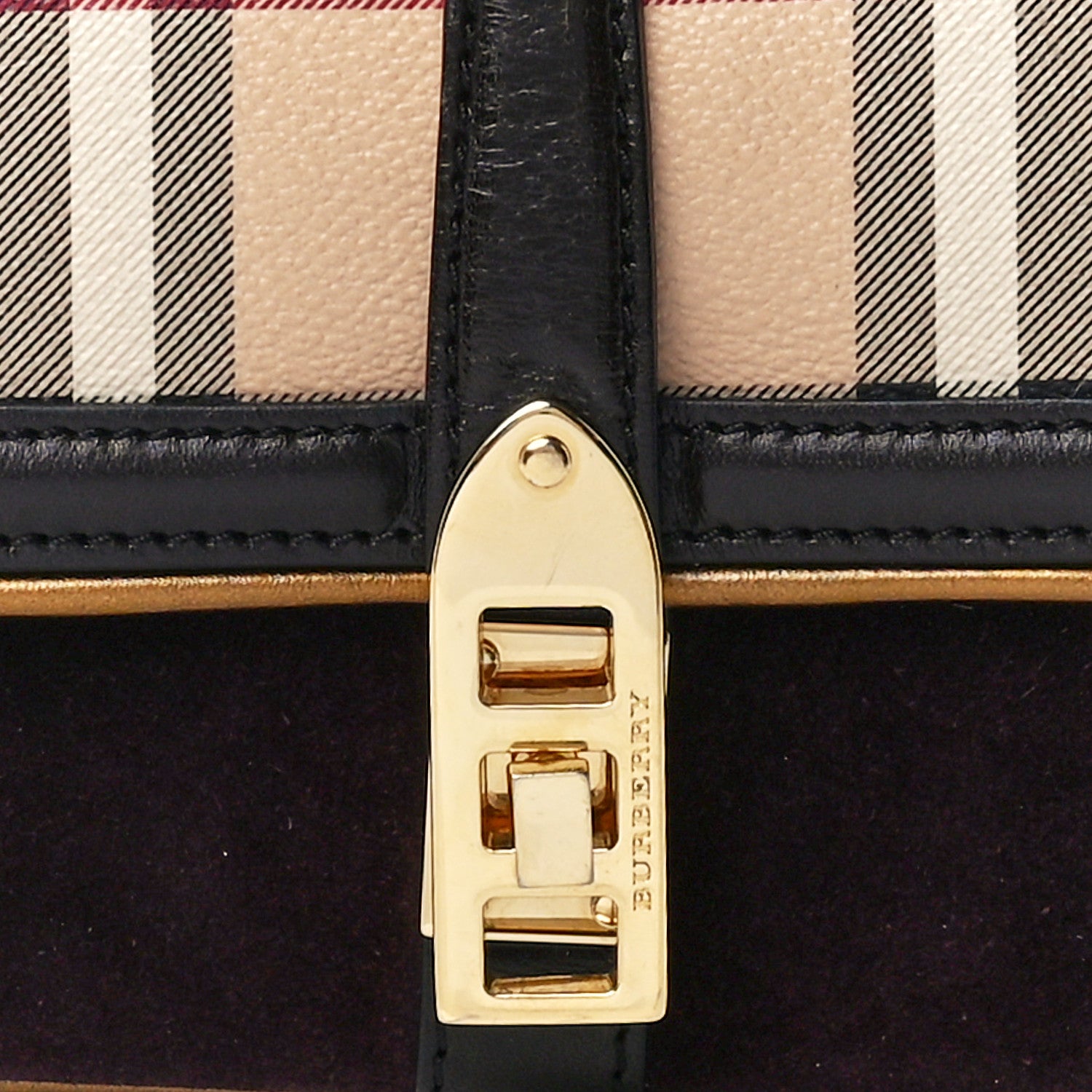 Burberry Haymarket Check Suede Mini Berkeley Crossbody Burgundy 8 of 11