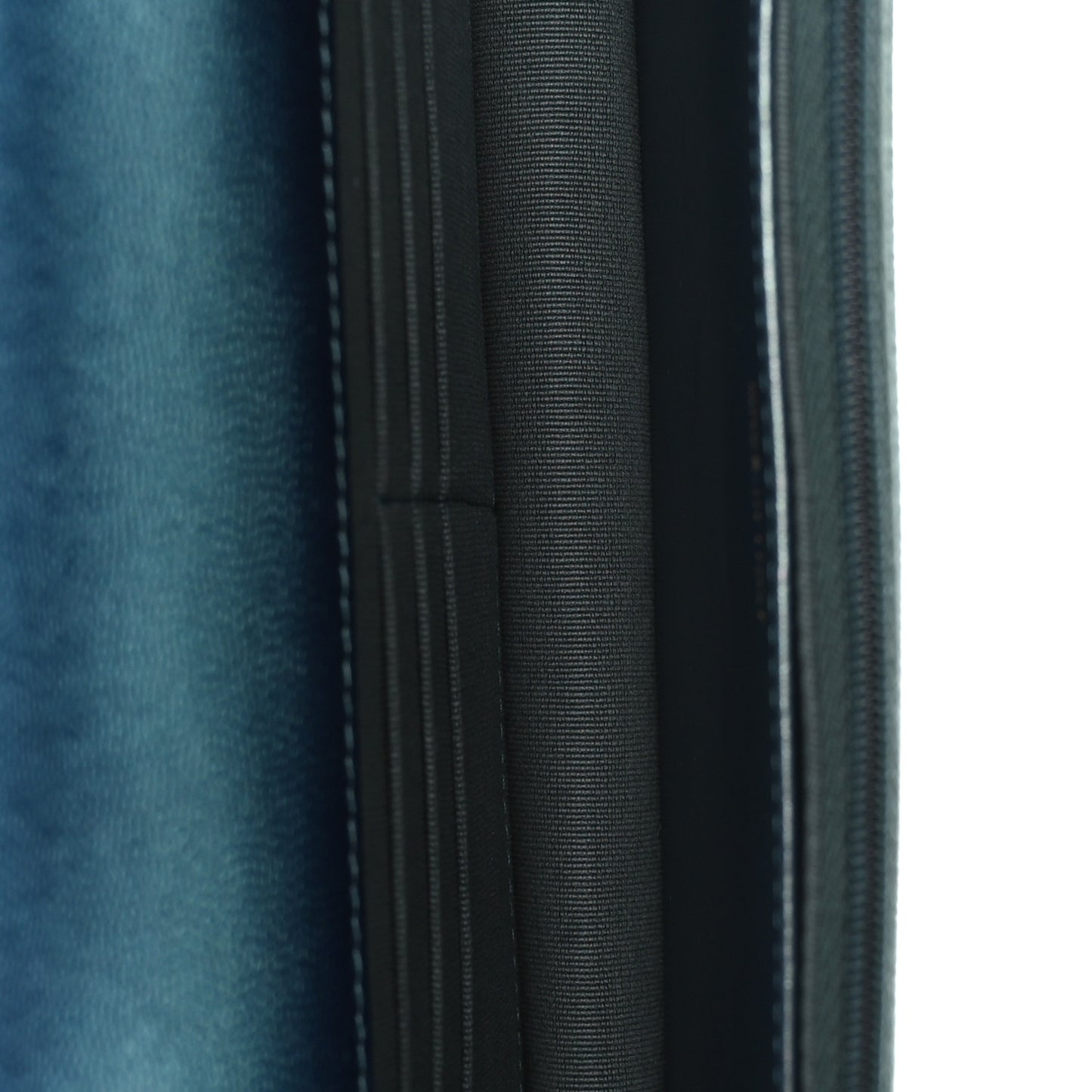 Iridescent Caviar Quilted Wallet on Chain WOC Dark Blue