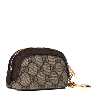 Gucci GG Supreme Monogram Web Ophidia Dome Key Pouch Beige New Acero 2 of 6