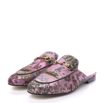 Gucci X DISNEY Jacquard Japanese Donald Duck Womens Princetown Slippers 41 Pink Black 3 of 9