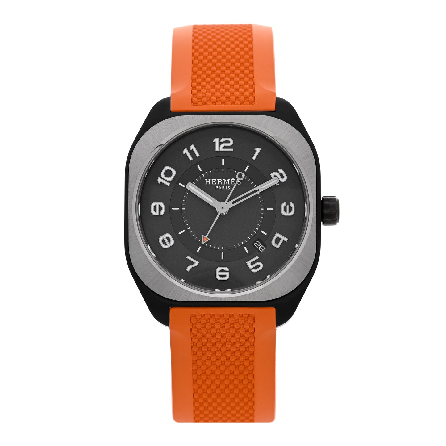 DLC Coated Titanium Rubber 39mm H08 Automatic Watch Orange