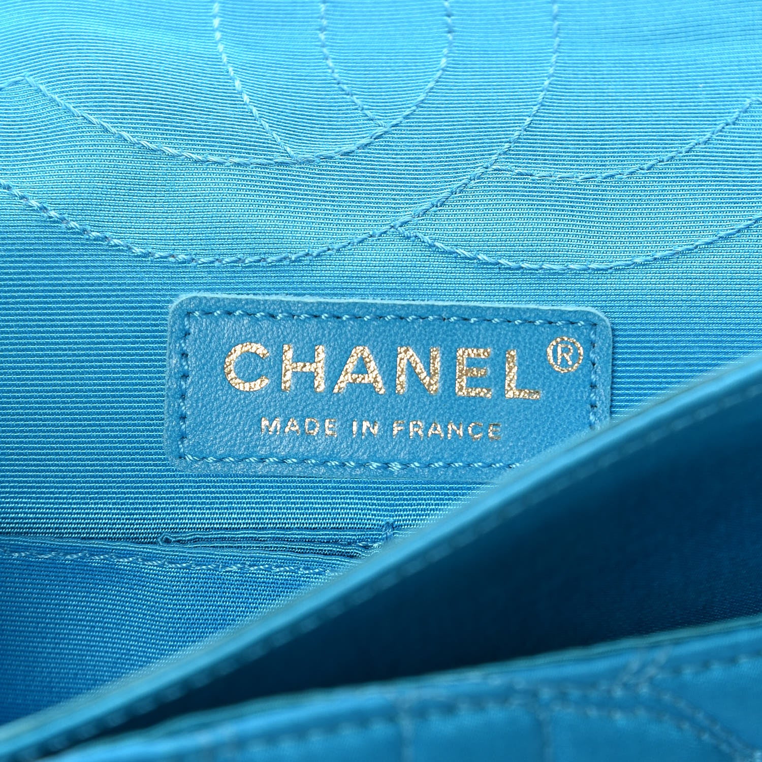 Chanel Satin Coco's Croc 2.55 Reissue 225 Flap Turquoise 6 of 12