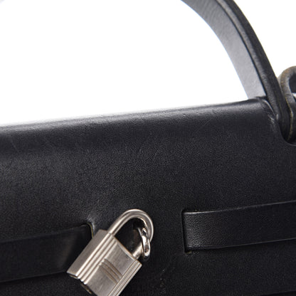 Hermes Toile Vache Calfskin Herbag 30 PM Black 12 of 12