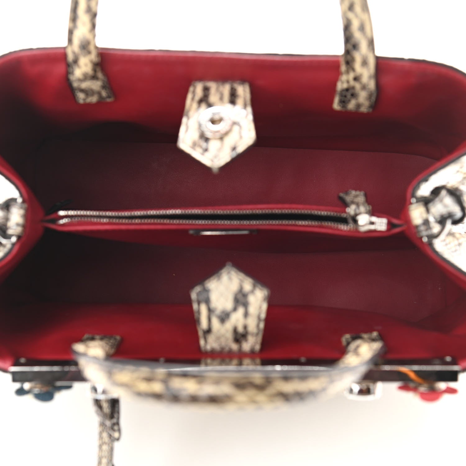 Fendi Elaphe Flowerland Regular 2Jours Tote Natural 5 of 9