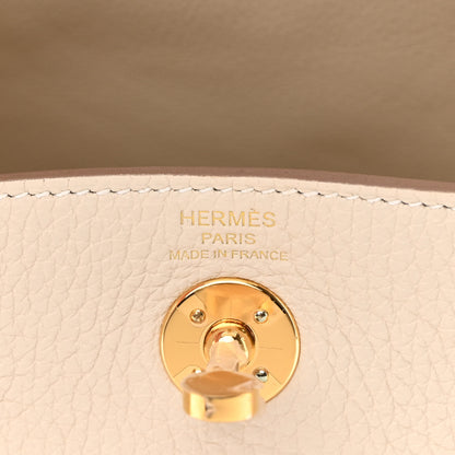 Hermes Taurillon Clemence Mini Lindy 20 Craie 6 of 11