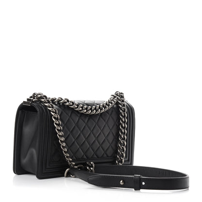 Chanel Lambskin Quilted Medium Boy Flap Black 3 of 9
