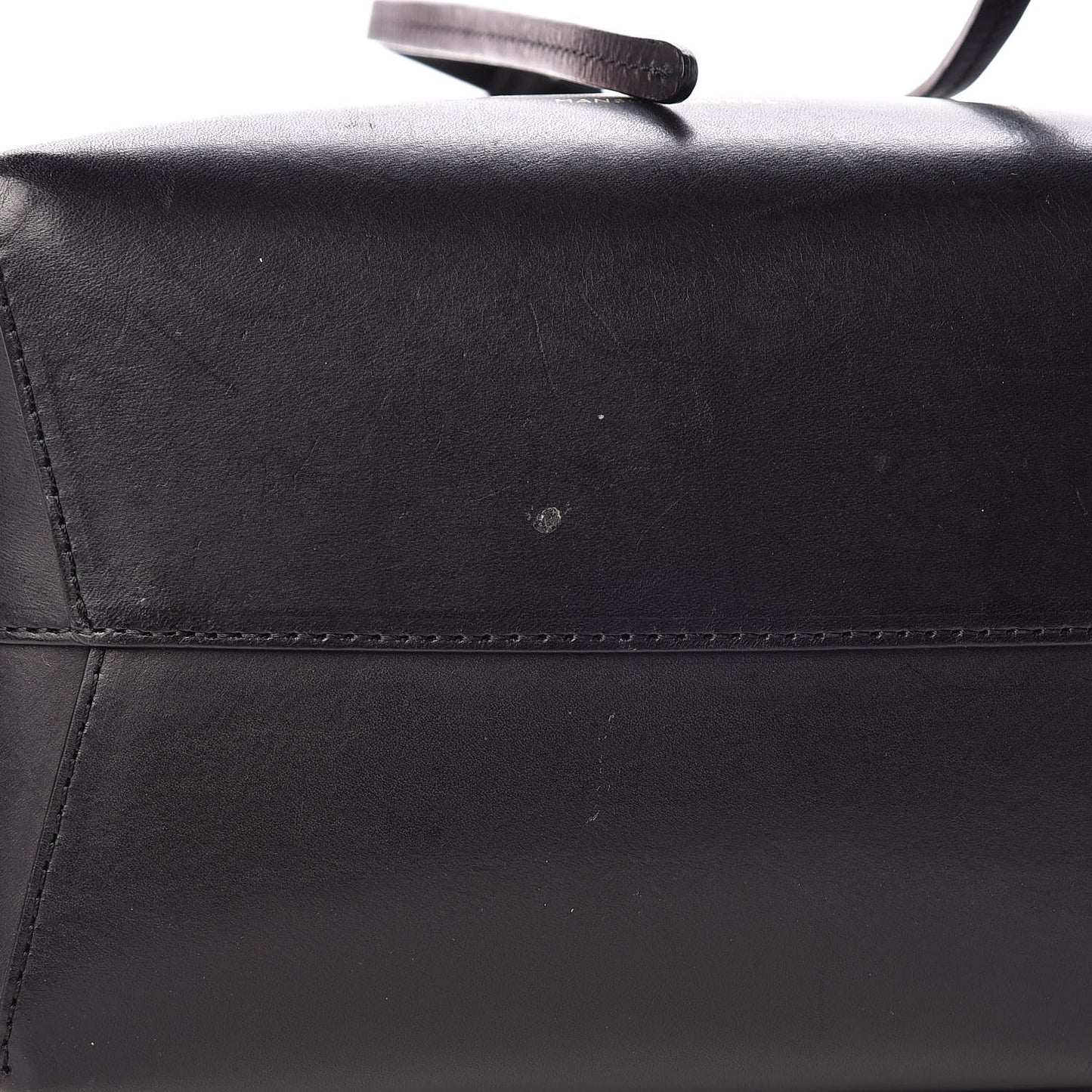 Vegetable Tanned Calfskin Mini Bucket Bag Black Flamma