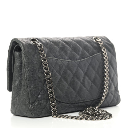 Chanel Washed Caviar Quilted 2.55 Reissue 225 Bijoux Chain Flap Black 2 of 7