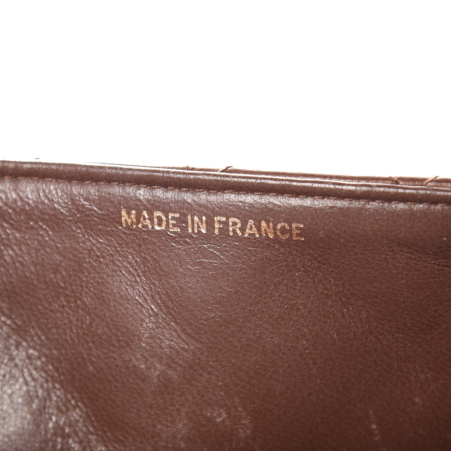Lambskin Quilted Mini Square Flap Brown