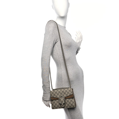 Gucci GG Supreme Monogram Mini Dionysus Shoulder Bag Taupe 2 of 15
