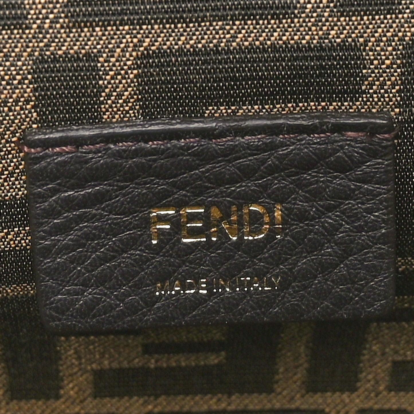 Shiny Nappa Small Fendi First Black