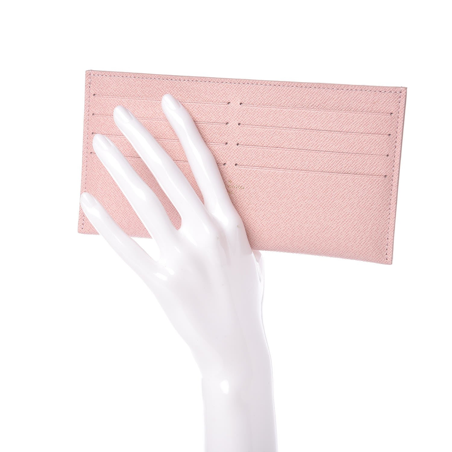 Louis Vuitton Calfskin Felicie Card Holder Insert Rose Ballerine 2 of 6