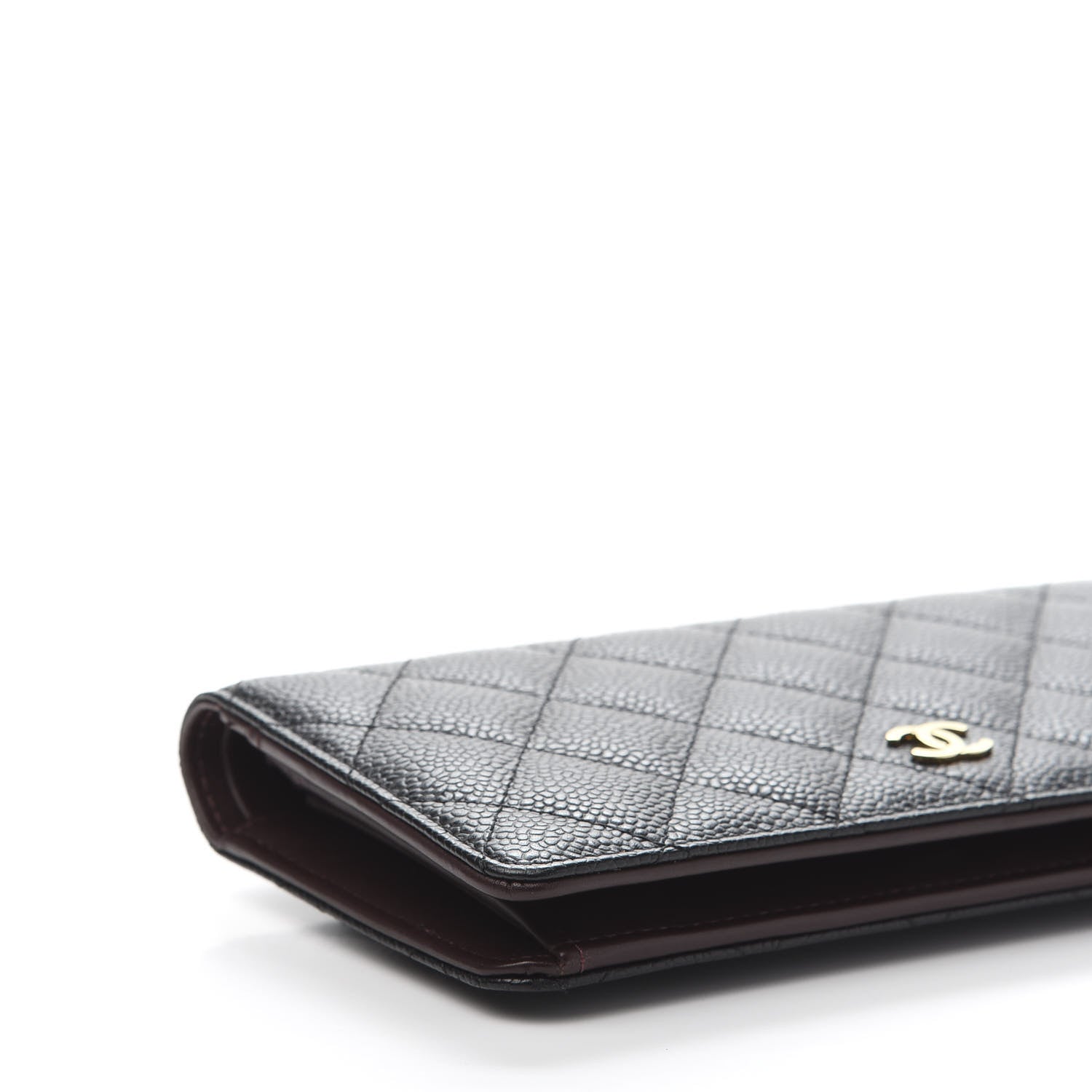 Chanel Caviar Quilted Yen Wallet Black 11 of 12