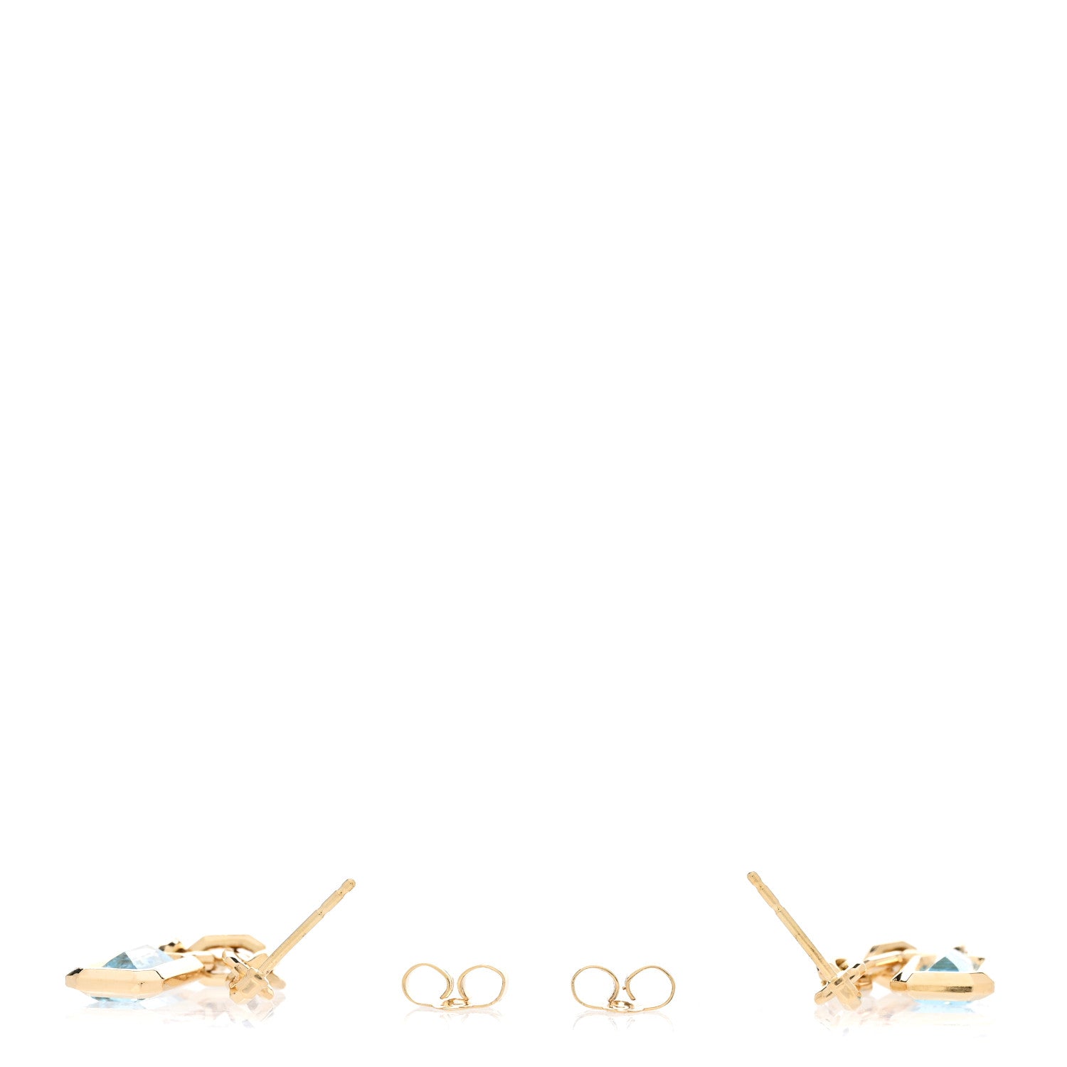 David Yurman 18K Yellow Gold Blue Topaz Novella Chain Drop Earrings 3 of 5