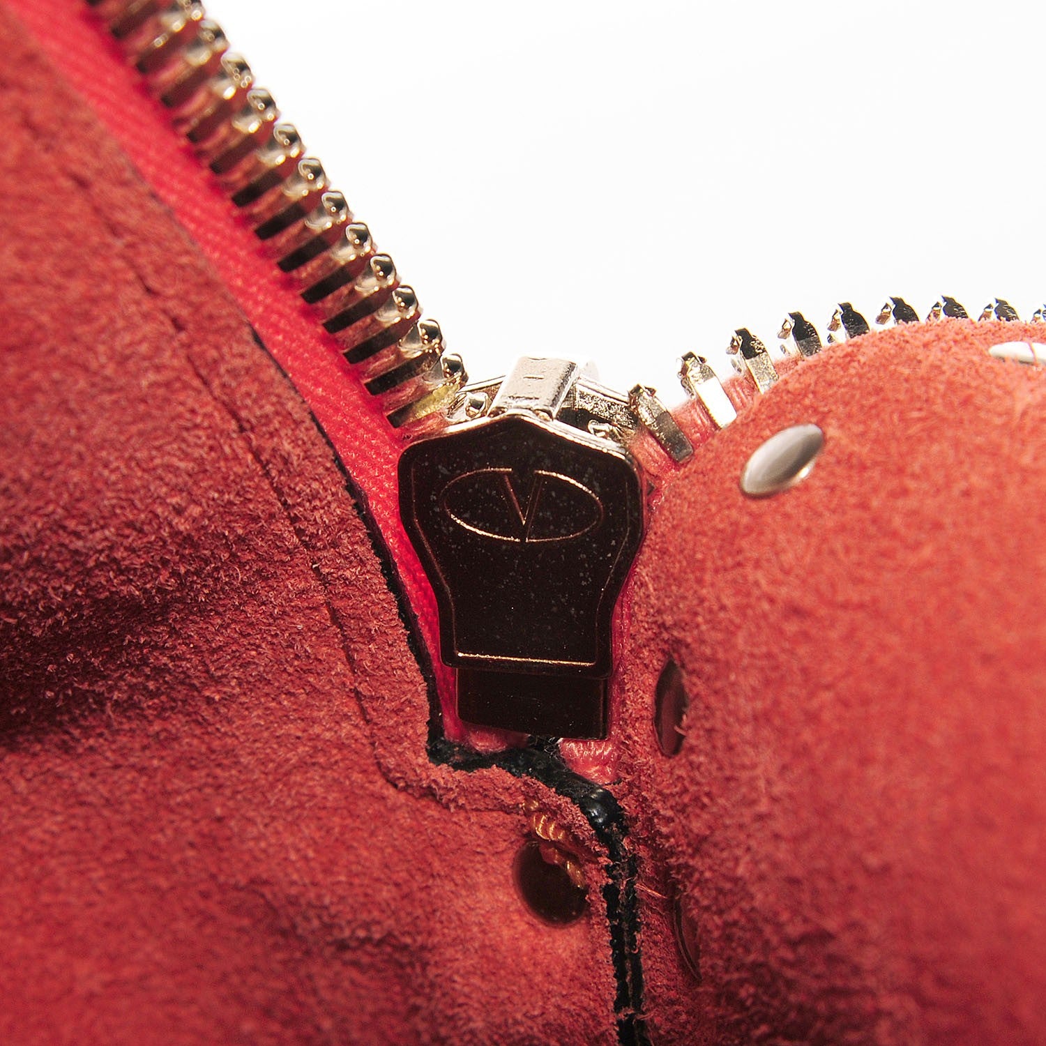 Valentino Garavani Grained Calfskin Medium Rockstud Backpack Coral 8 of 8
