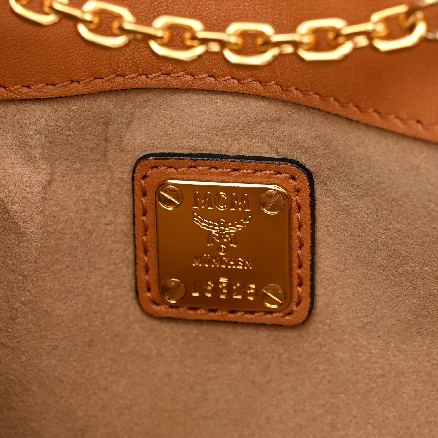 MCM Visetos Small Millie Crossbody Bag Cognac 1145122 – FASHIONPHILE