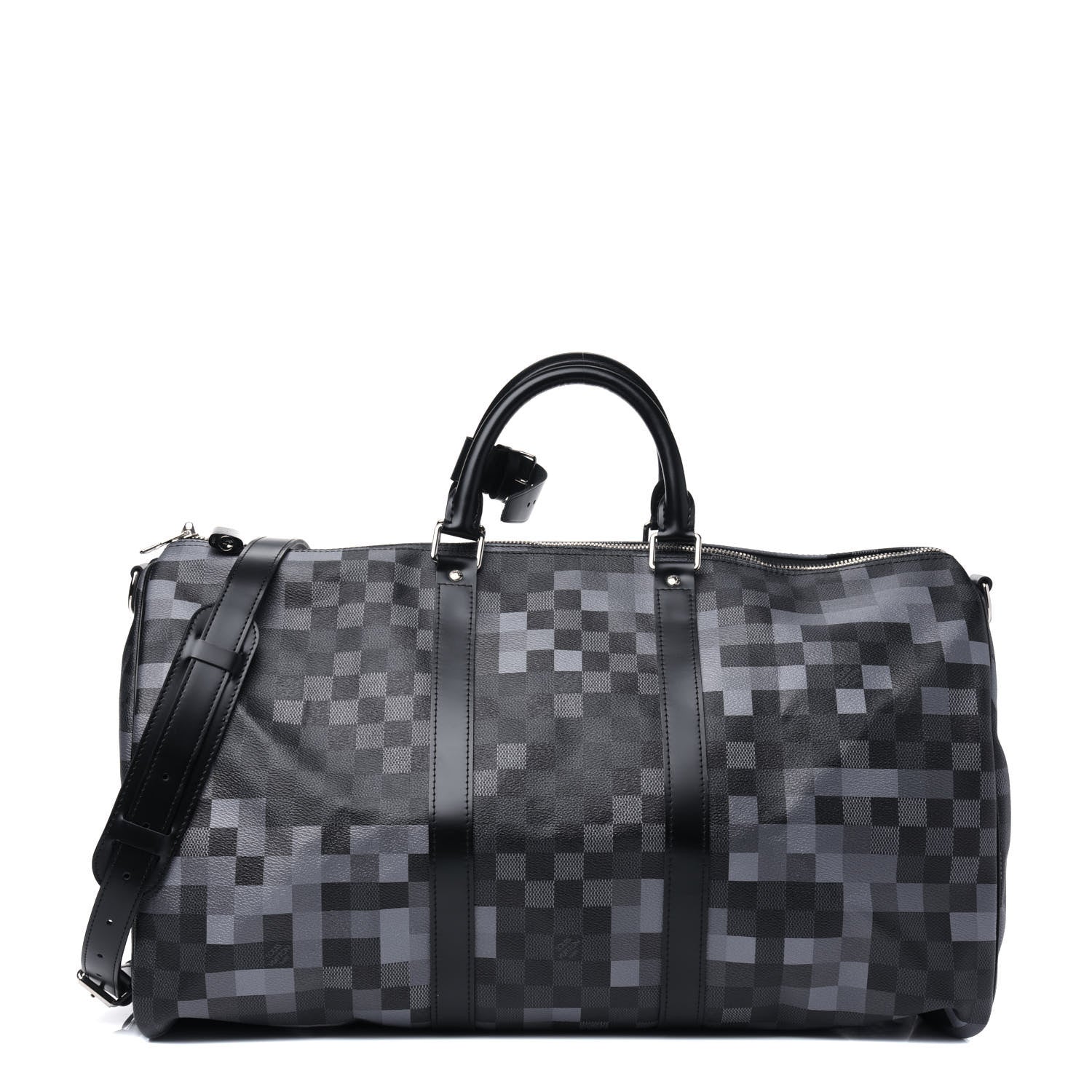 Louis Vuitton Damier Graphite Pixel Keepall Bandouliere 50 Gris 1 of 3