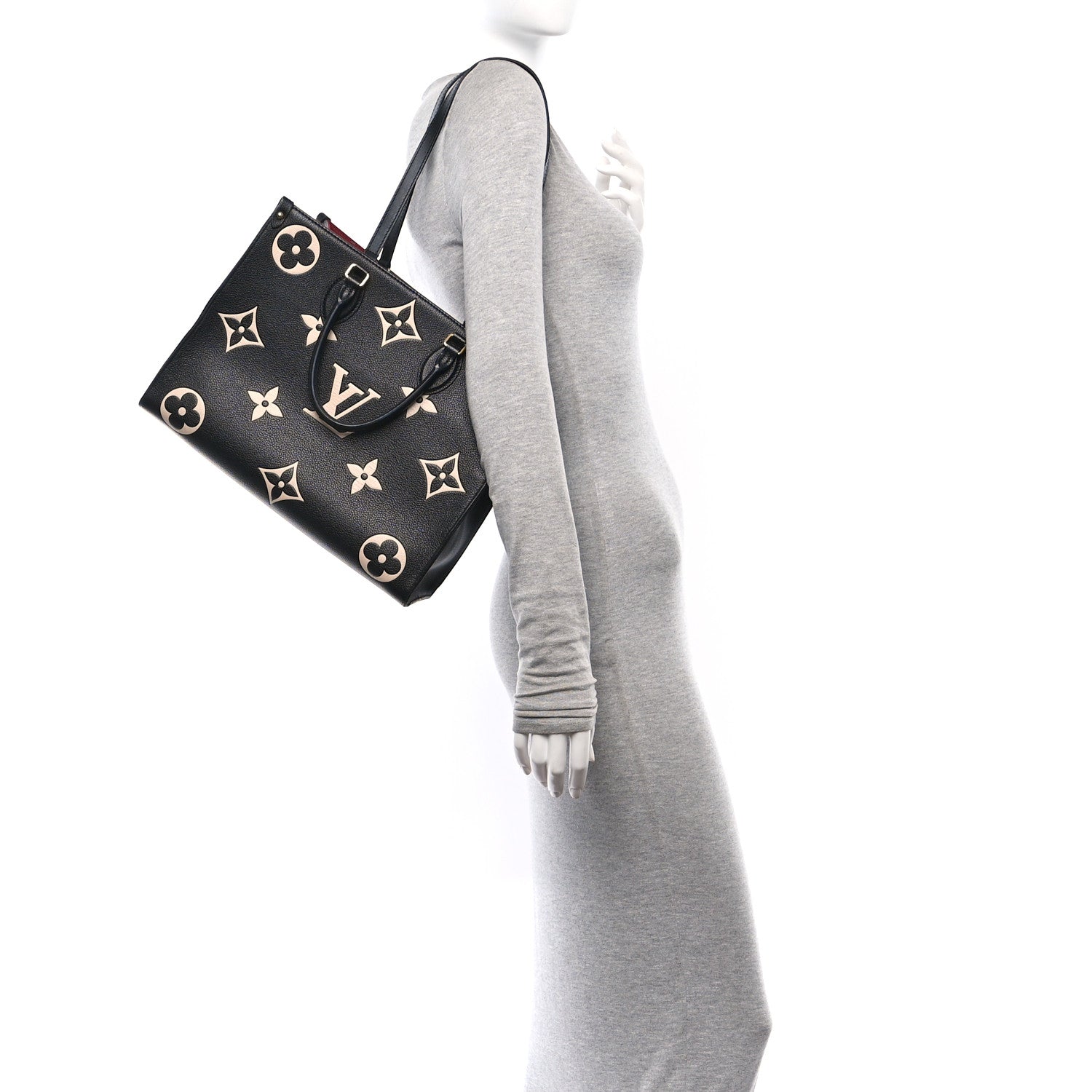 Louis Vuitton Empreinte Monogram Giant Onthego MM Black Beige 2 of 10