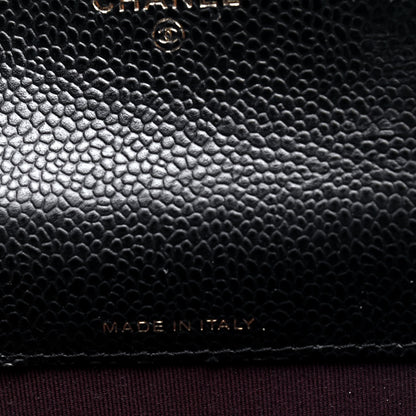 Chanel Caviar Quilted Flap Card Holder Black 4 of 5