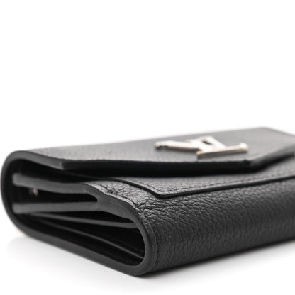 Louis Vuitton Soft Calfskin My Lockme Compact Wallet Black 8 of 10