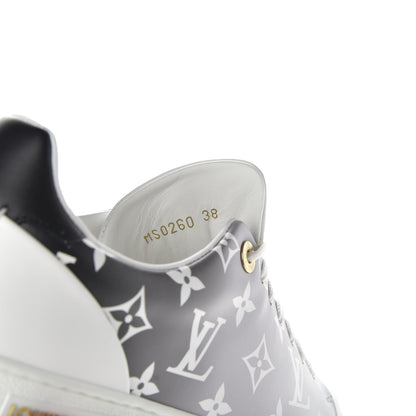 Louis Vuitton Calfskin Monogram Frontrow Sneakers 38 White Black 9 of 10