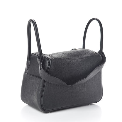 Hermes Taurillon Clemence Lindy 26 Black 3 of 11