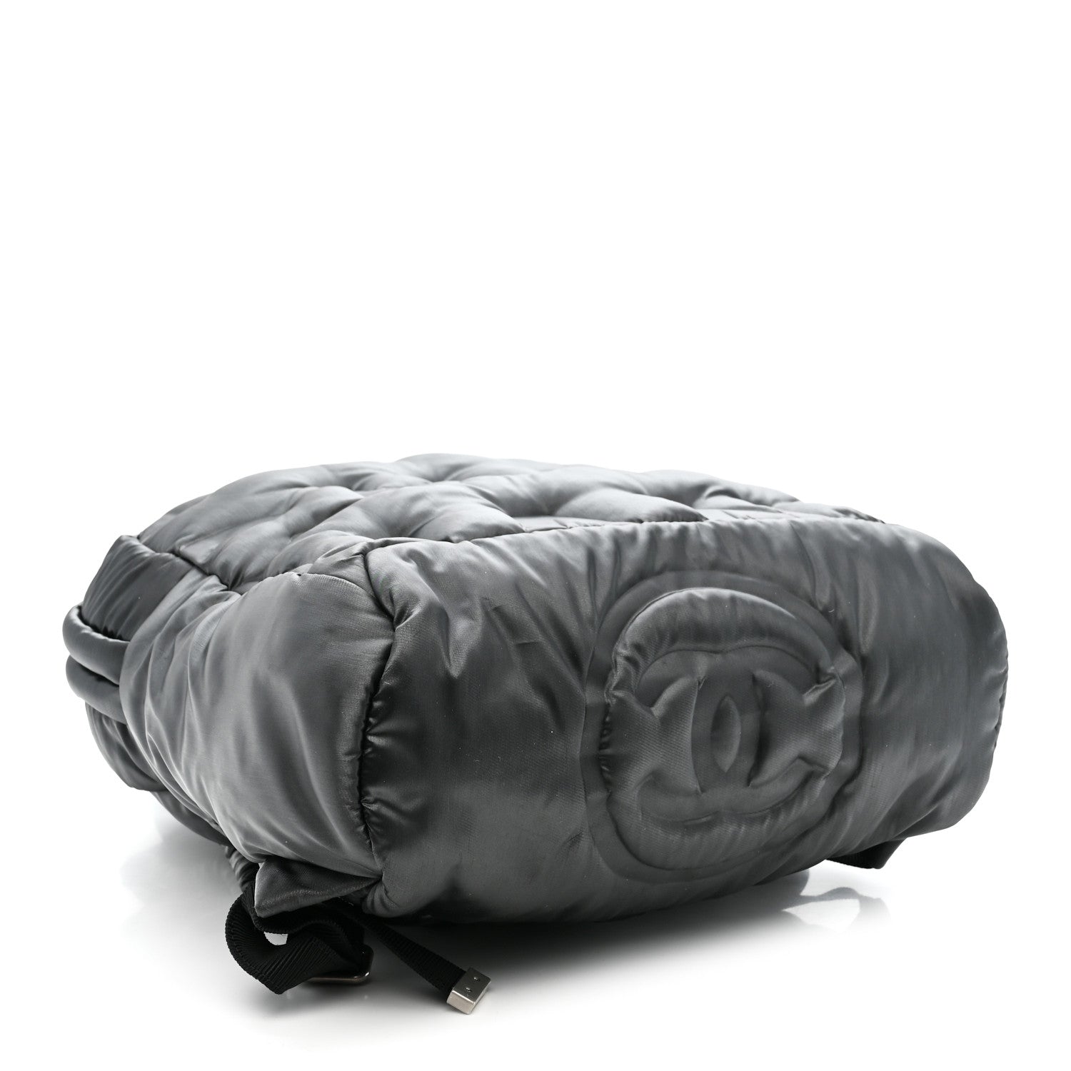 Chanel Nylon Embossed Small Doudoune Backpack Grey 4 of 10
