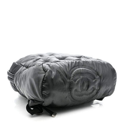 Chanel Nylon Embossed Small Doudoune Backpack Grey 4 of 10