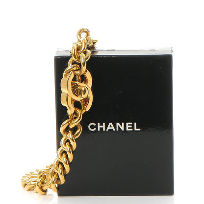 Chanel Chain Link CC Choker Necklace Gold 8 of 8