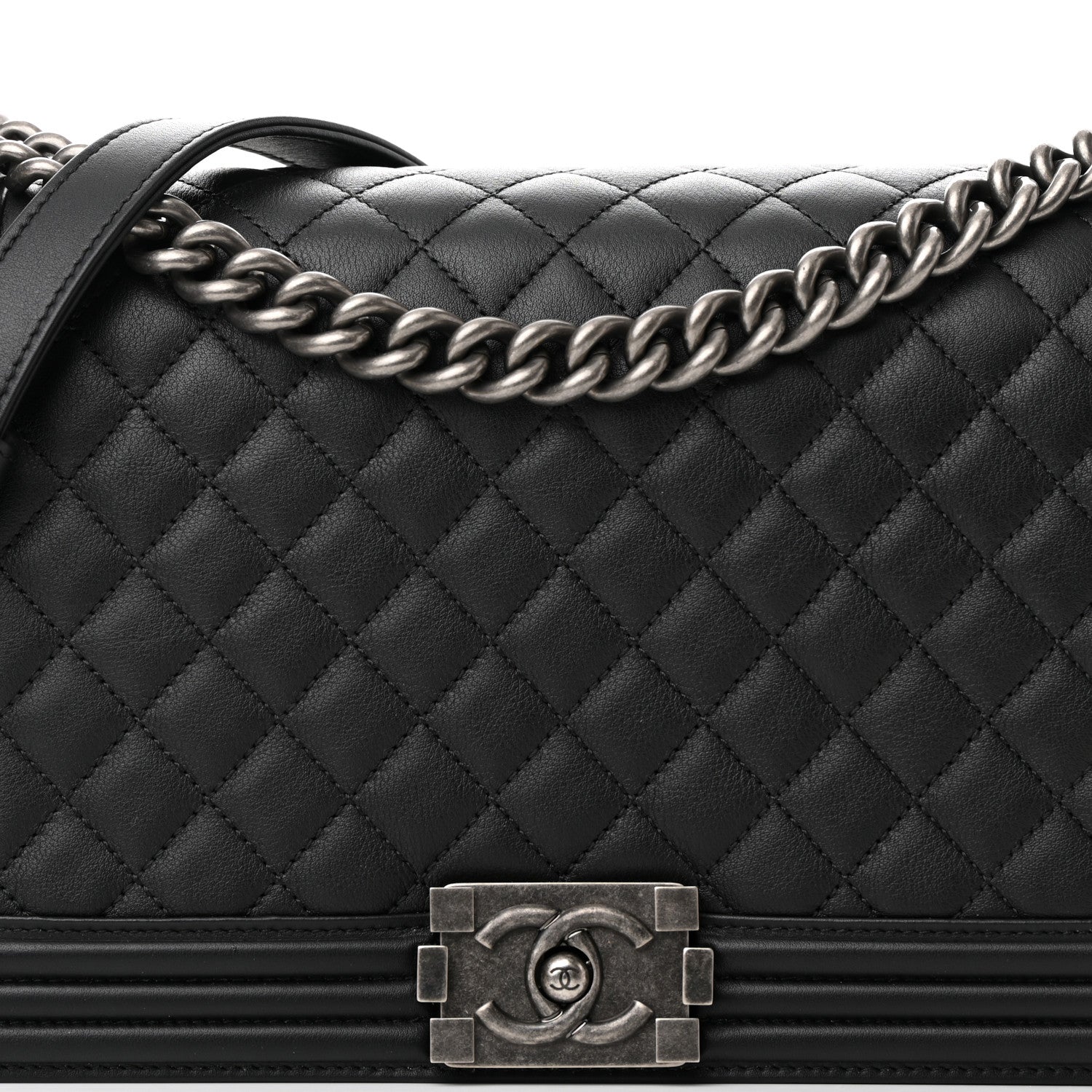 Chanel Calfskin Quilted New Medium Boy Flap Black 8 of 10