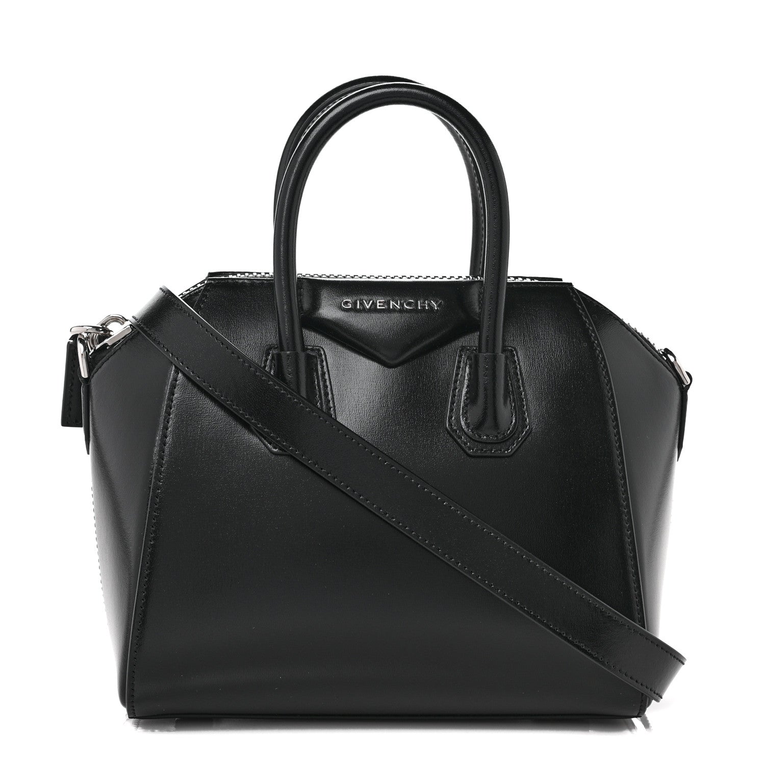Givenchy Shiny Lord Calfskin Mini Antigona Black 1 of 9