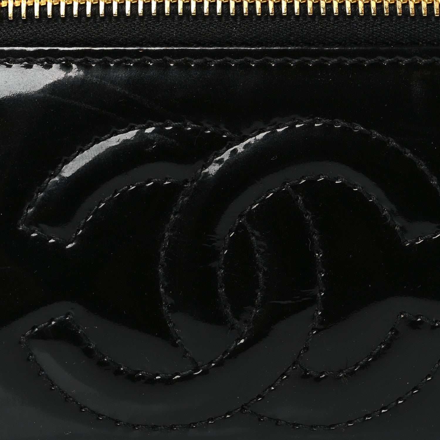 Chanel Patent Vanity Cosmetic Case Black 8 of 10