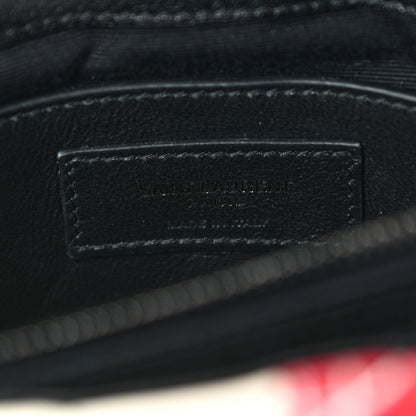 Saint Laurent Canvas Matelasse Chevron American Flag Monogram Medium College Bag Red Blue 7 of 10