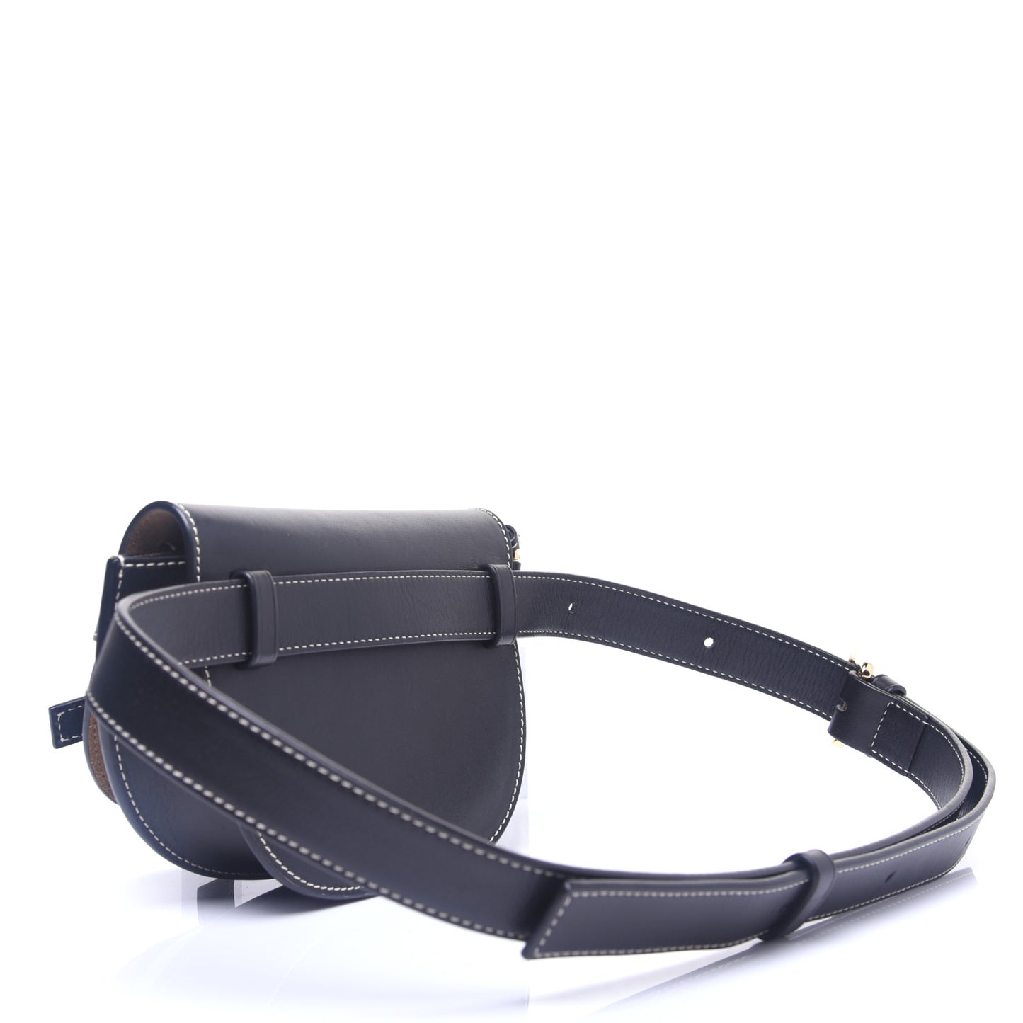 Calfskin Mini Gate Belt Bag Black