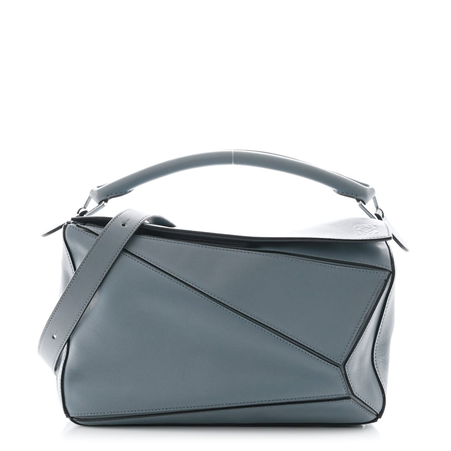 Calfskin Medium Puzzle Bag Stone Blue