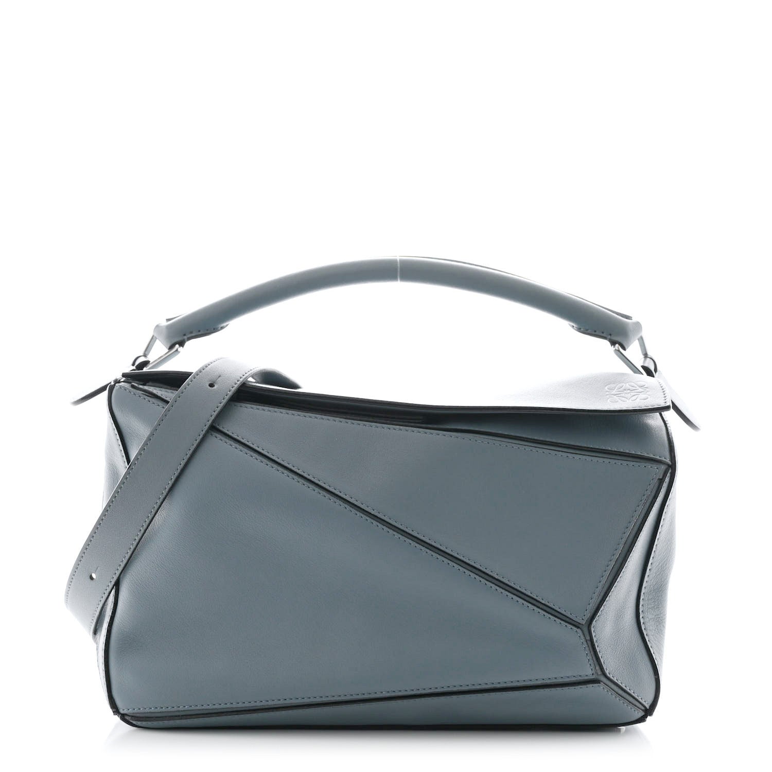 Loewe Calfskin Medium Puzzle Bag Stone Blue 1 of 10