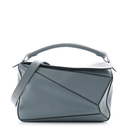 Loewe Calfskin Medium Puzzle Bag Stone Blue 1 of 10