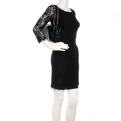 Chanel Vinyl Rock and Chain Medium Flap Black 2 of 7