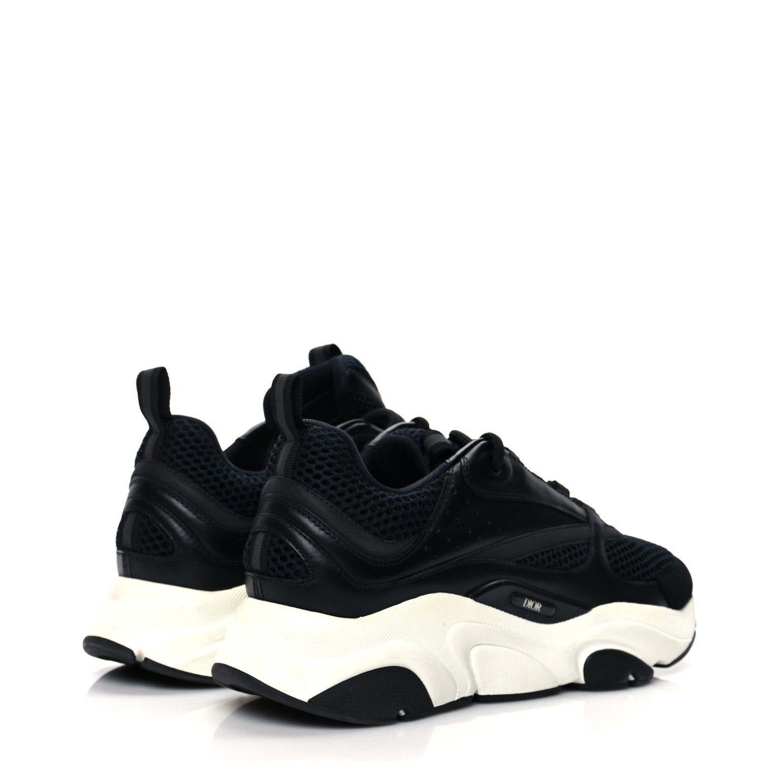 Christian Dior Technical Mesh Calfskin Mens B22 Sneakers 42 Black 4 of 11