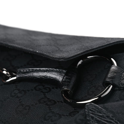 Gucci Monogram Horsebit Chain Clutch Black 11 of 11