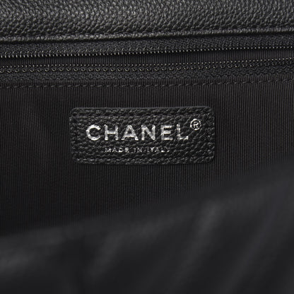 Chanel Caviar Chevron Quilted Large Puffy CC Flap Black 6 of 11