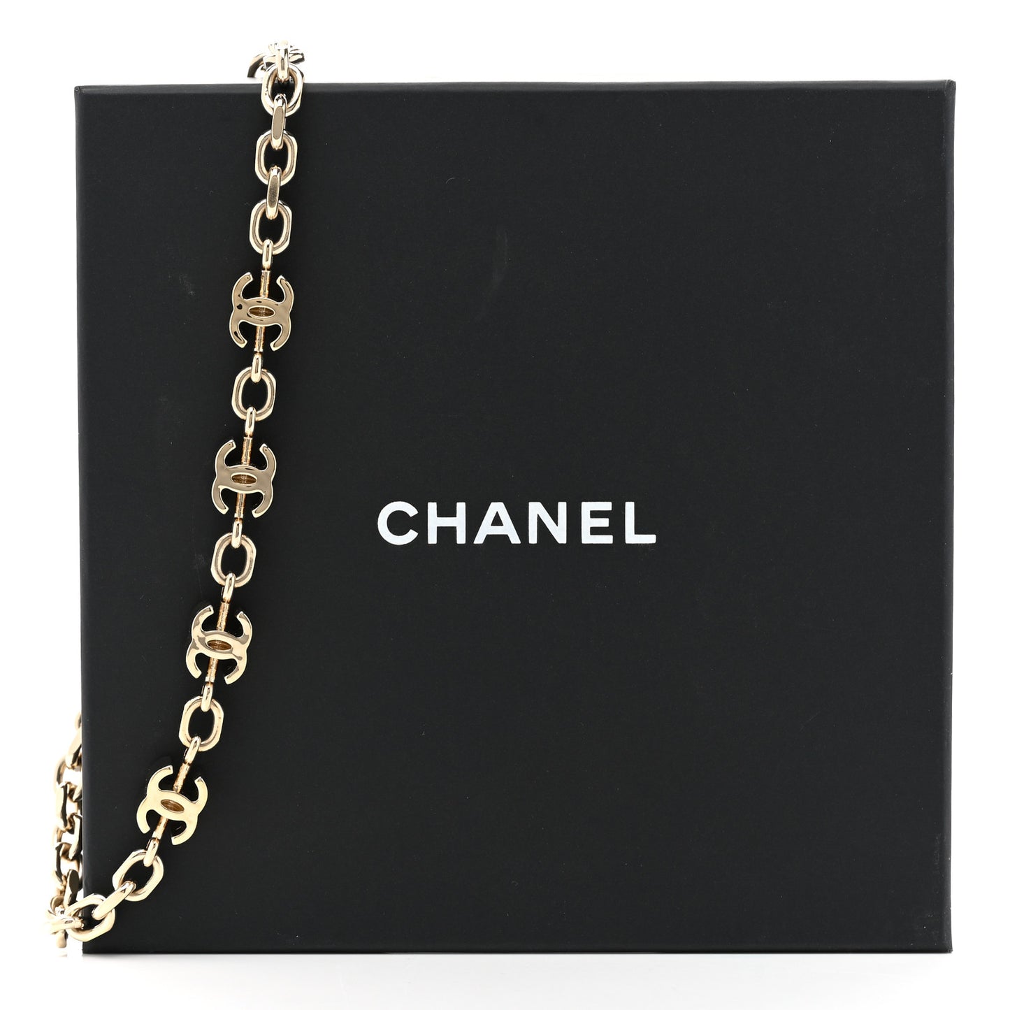 Metal CC Short Necklace Gold