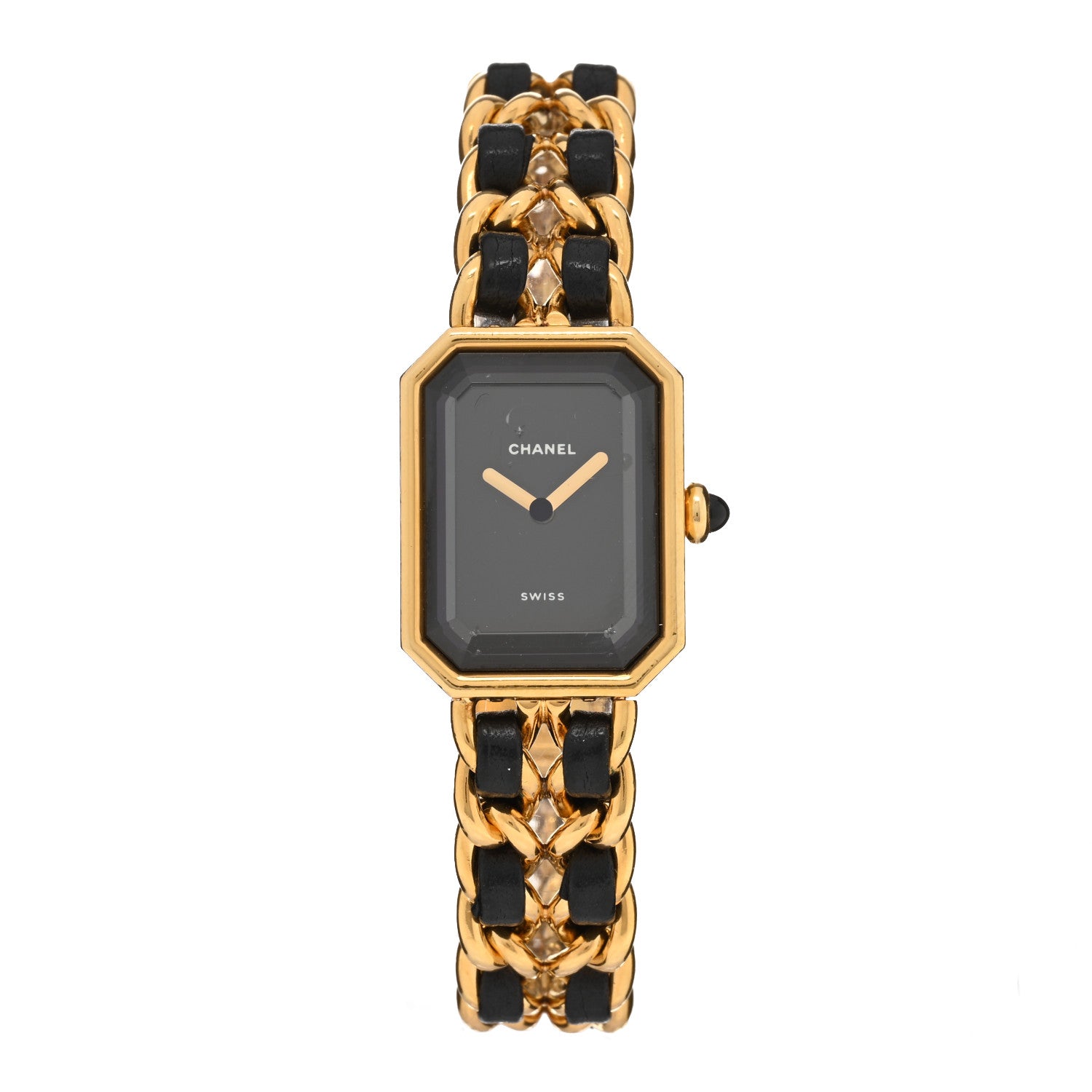 Chanel Stainless Steel Lambskin 20mm Chain Premiere Quartz Watch Gold L 1 of 4