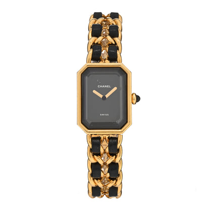 Chanel Stainless Steel Lambskin 20mm Chain Premiere Quartz Watch Gold L 1 of 4
