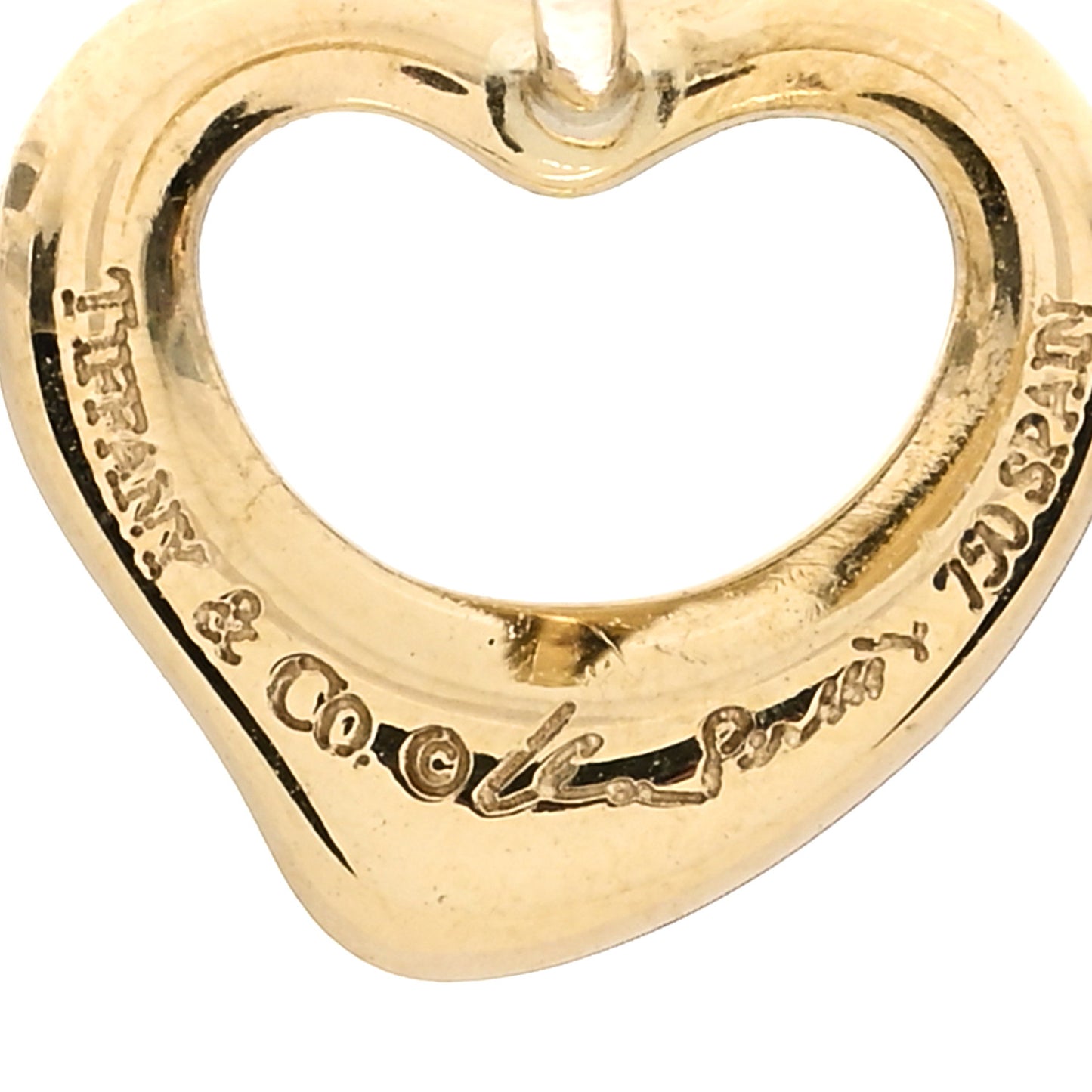 18K Yellow Gold 11mm Elsa Peretti Open Heart Earrings