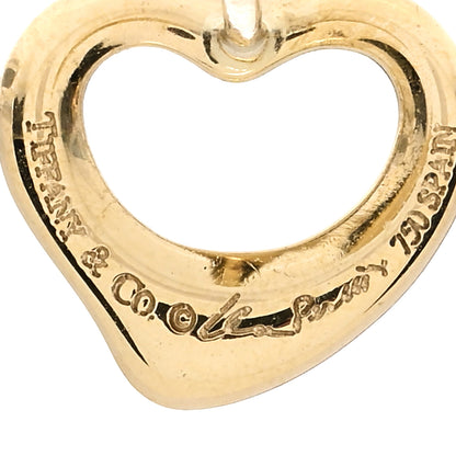 Tiffany 18K Yellow Gold 11mm Elsa Peretti Open Heart Earrings 4 of 4