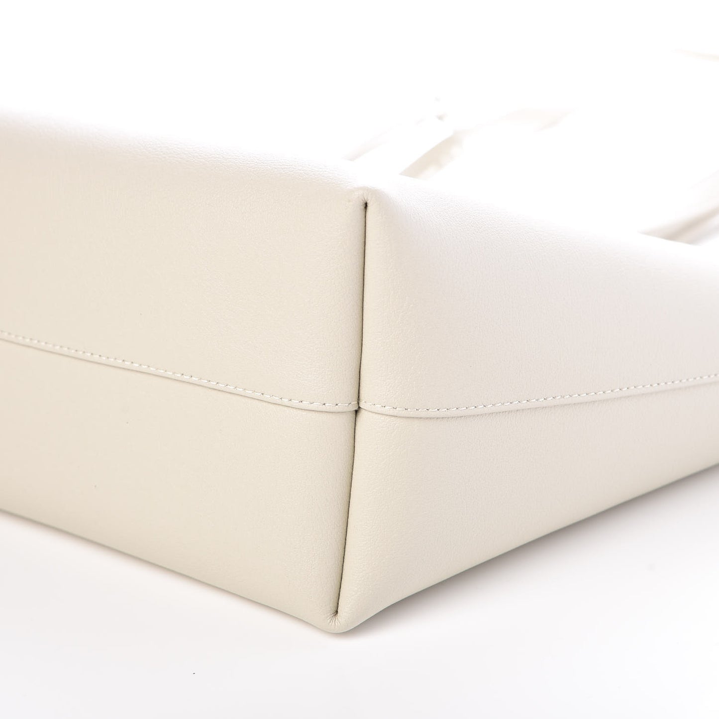 Calfskin Large Shopping Tote Crema Soft