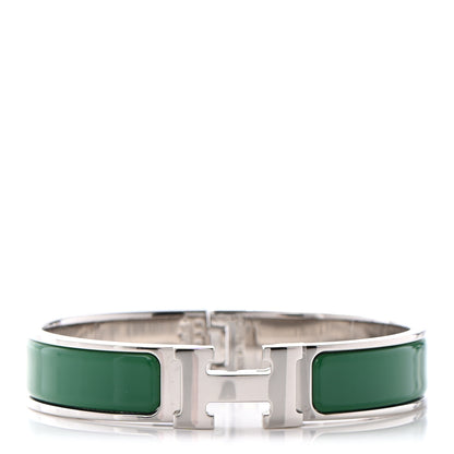 Hermes Enamel Narrow Clic Clac H Bracelet PM Vert Bengale 1 of 6